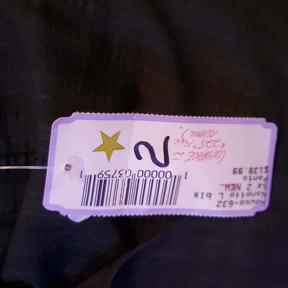 NWT Nanette Lepore low rise black trousers pockets button up pants - Size 2 - Picture 11 of 12